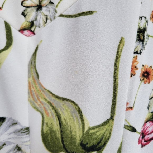 Julian Taylor Cream Floral Dress - Size 8 (Excellent Condition) - Picture 9 of 12